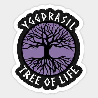 tree of life Yggdrasil Purple Valhalla Vikings Sticker